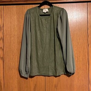 Long sleeve cap blouse